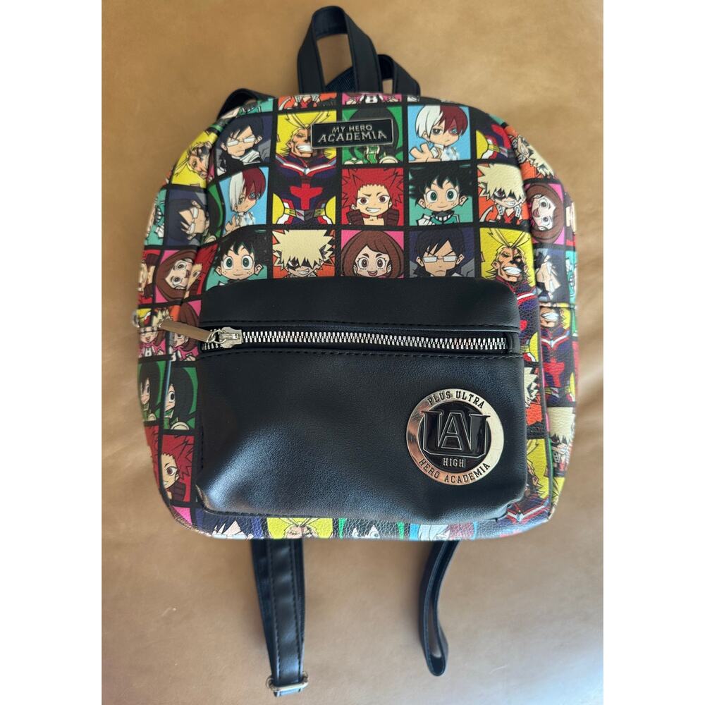 My Hero Academia Grid 11 Inch Leather Mini Backpack Anime